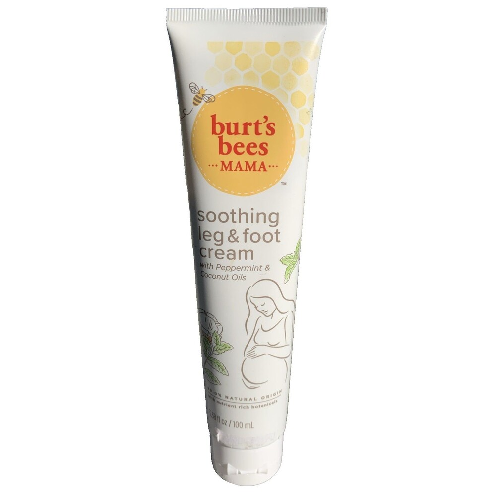 Burt's Bees Mama Bee Leg & Foot Cream with Peppermint Oil 3.38 Ounce Tube Sealed